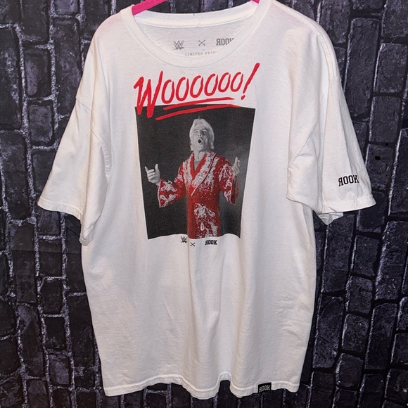 LIMITED EDITION WWE x ROOK Ric Flair T-Shirt Woooooo! Sz L HTF Retro Collectible - Picture 6 of 14